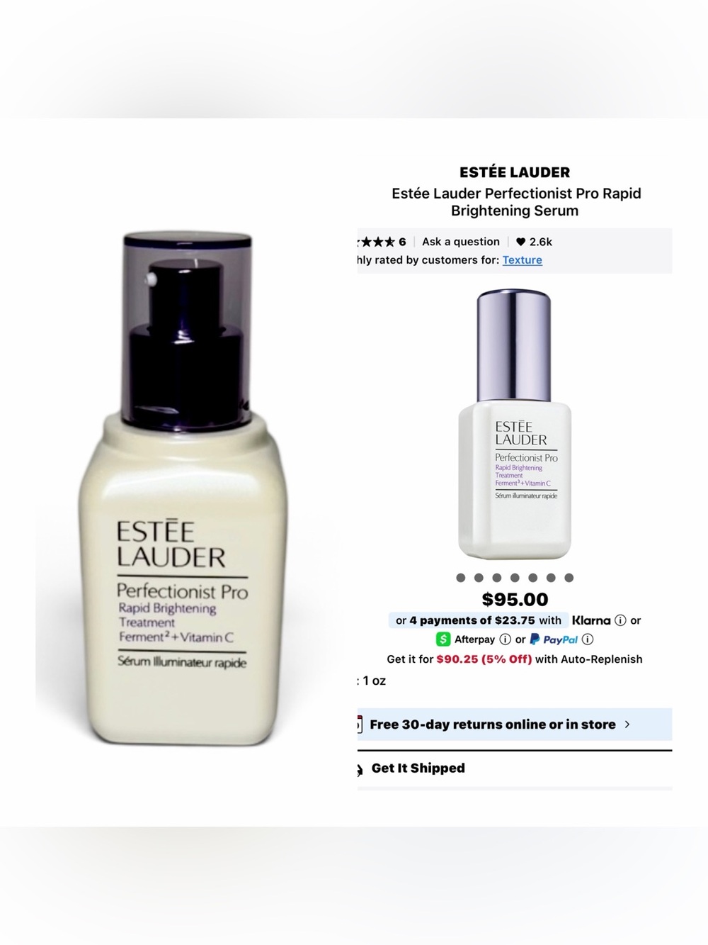 Estee Lauder Perfectionist Pro Rapid Brightening Serum 1.7 oz. NEW
